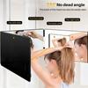 Adjustable Wide Viewing HD Mirror and Back of Head Visibility Height, 360° Angle, Foldable, 3-Way Mirror, Angle, Shatterproof, Surface,