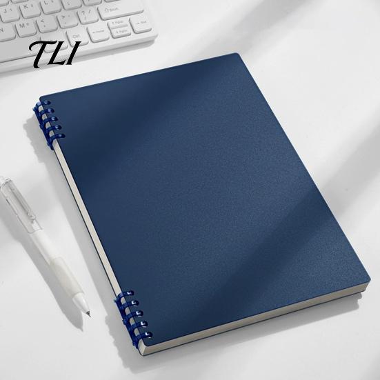 Portable Journal for Daily Use A5 Spiral Notebook, Lined /Horizontal Grid/Blank Inner Page, Professional Notebook Work Morandi Solid Color