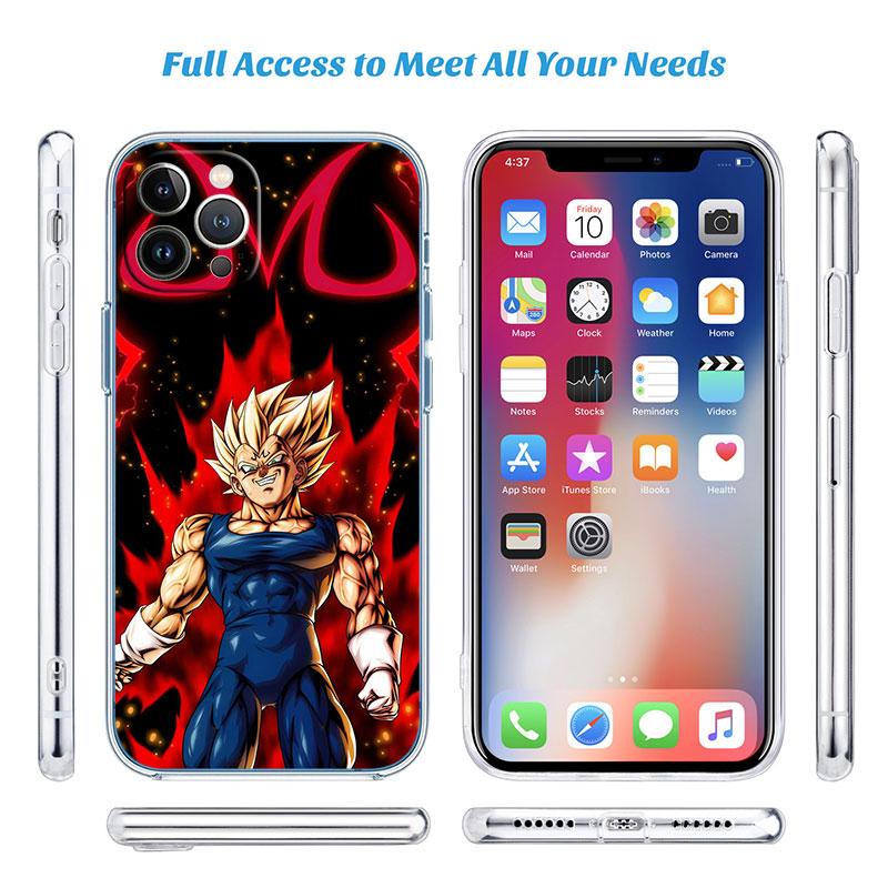 Dragon Ball Vegeta Transparent Phone Case for LG K22 K30 K40 K40S K41 K42 K50 K50S K51 K51S K52 K61 K62 K71 K92 Q61