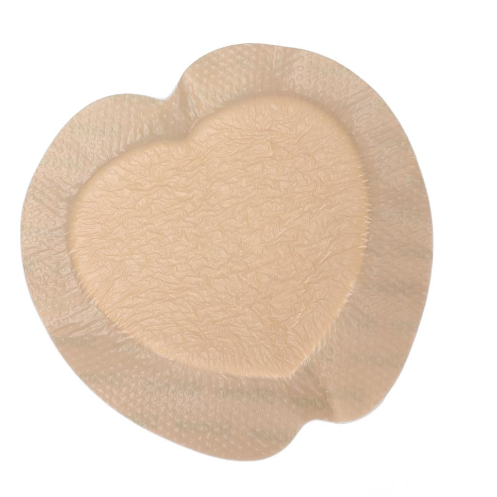 Heart Shaped Silicone Foam Dressing Bordered Waterproof Wound Bandage 18x18cm/7.09x7.09in for Pressure Ulcer