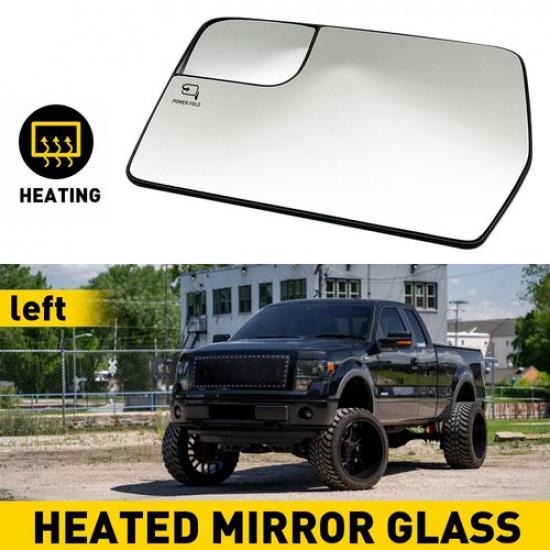 Driver Left Side Door Mirror Glass Exterior For 2011-2014 Ford F150 Pickup Truck
