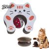 Corrugated Paper Cat Space-saving Ball Scratching Board Accordion Changeable Toy Flexible with Bell Portable Foldable