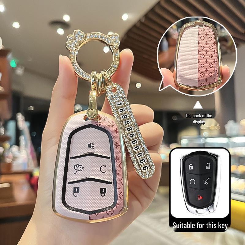 Cadillac Key Case with Buckle for XT5, CT5, XT4, XTS, CT6, ATS, LXT6, CT4