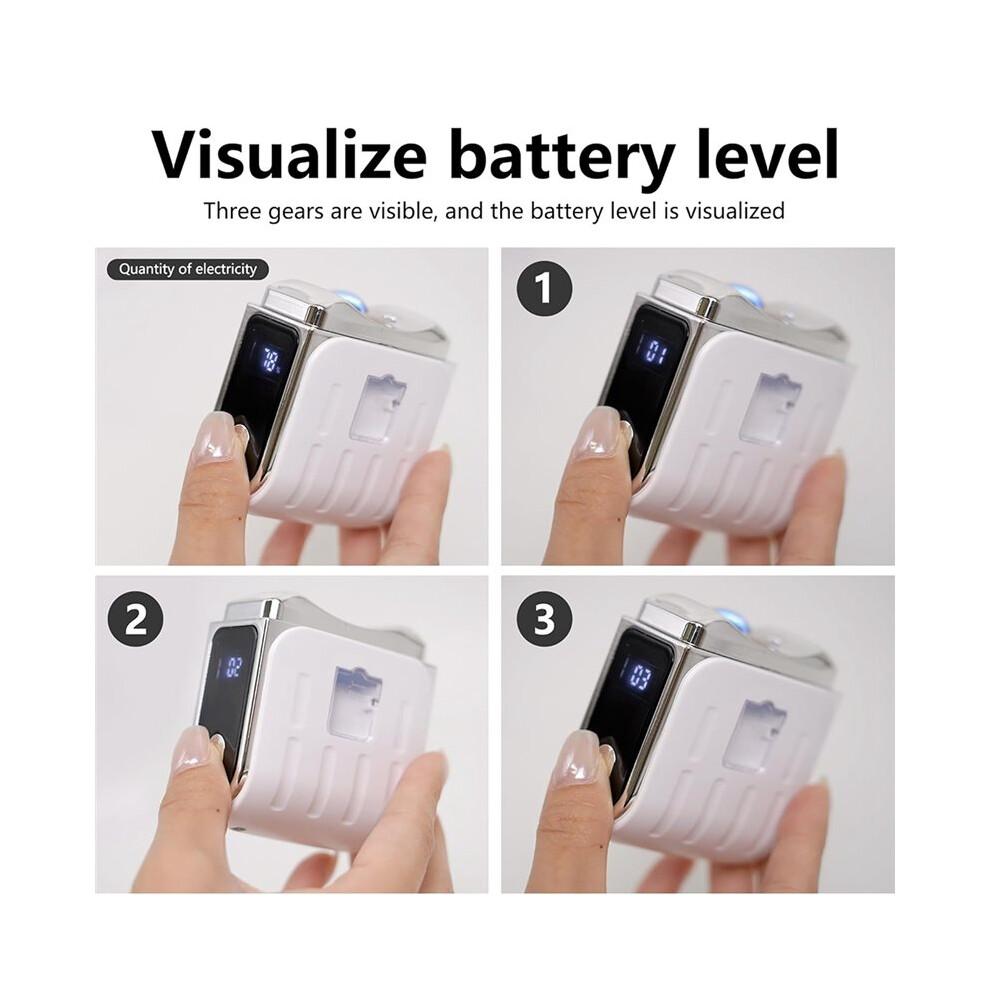 Electric Nail Clipper, Automatic Nail Trimmer with Digital Display, 3 Speeds, LED Light, USB Rechargeable