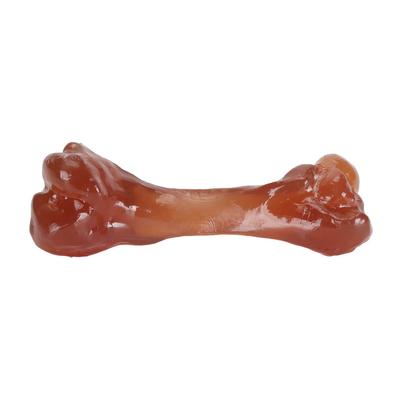 Hueso de Perro Juguete Simulación Resistente a Mordiscos Molienda de Dientes Sabor Bacon Comida Juguete Masticable para Perro Pequeño Me