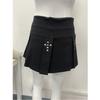 Y2K Gothic Punk Harajuku Sexy Ultra Short Rivet Pleated Skirt