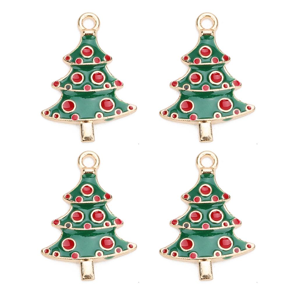 Alloy Christmas Pendant Mixcolor Dripping Oil Charm Pendants For DIY Jewelry Making Christmas Series Accessories