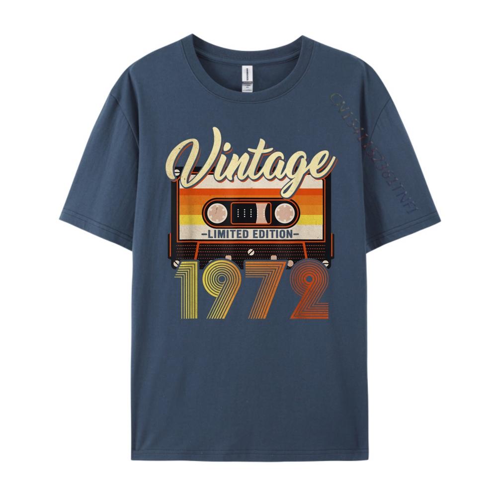 ZheXiong TEE 50 Jaar Oud 1972 50ste Verjaardag Cassettebandje Ontwerper T-shirt Heren Kleding Grote Maten Hip Hop Katoen T-shirt 4XL