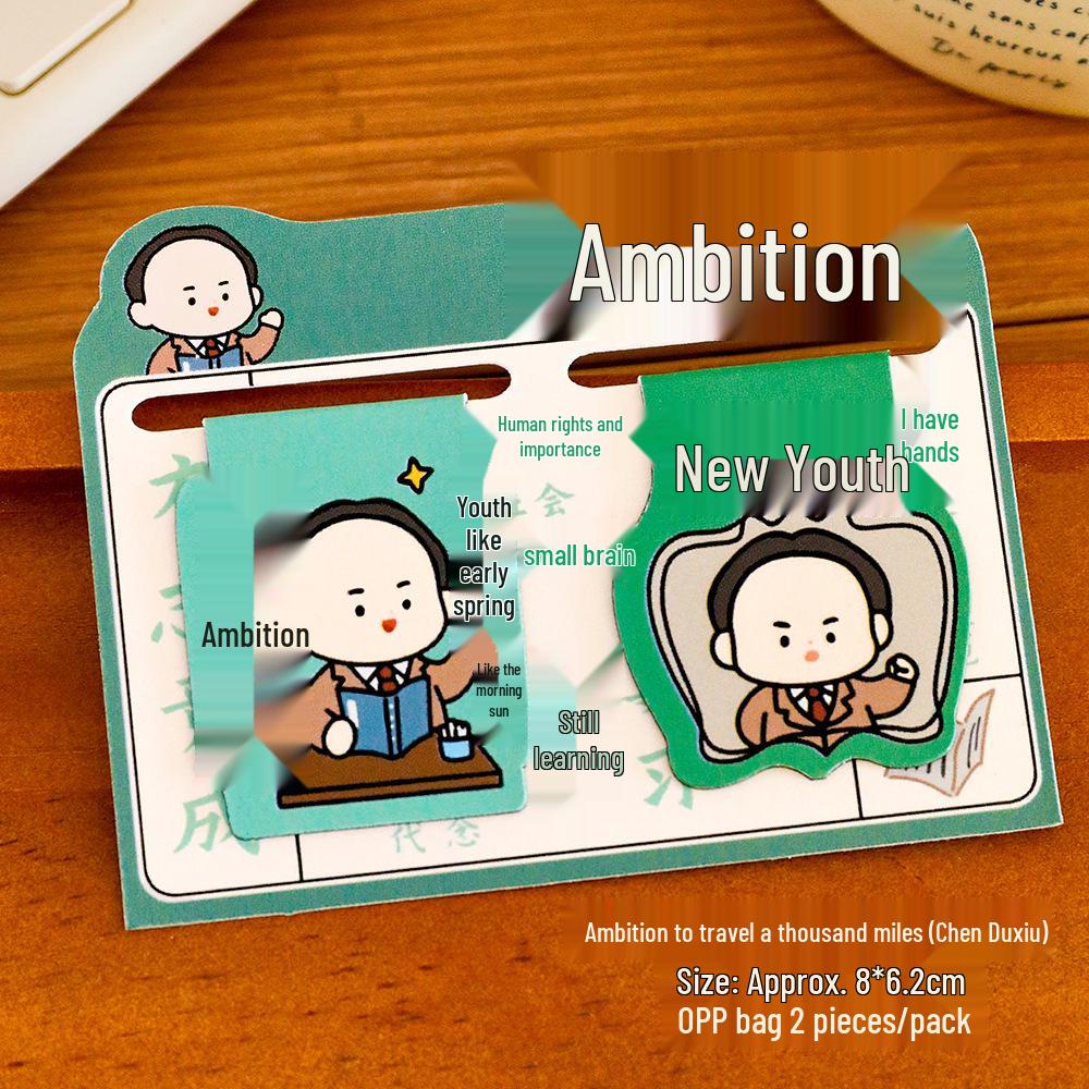 Famous Cartoon Figure Magnetic Bookmark Set - Cute Inspirational Page Holders for Students