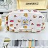 Snowy Kitten Flip-Top Pencil Case - Large, Multi-functional Cartoon Cute Stationery Organizer