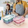 4 Compartments Stackable Snack Boxes Reusable Meal Prep Containers Portable Kids Bento Box