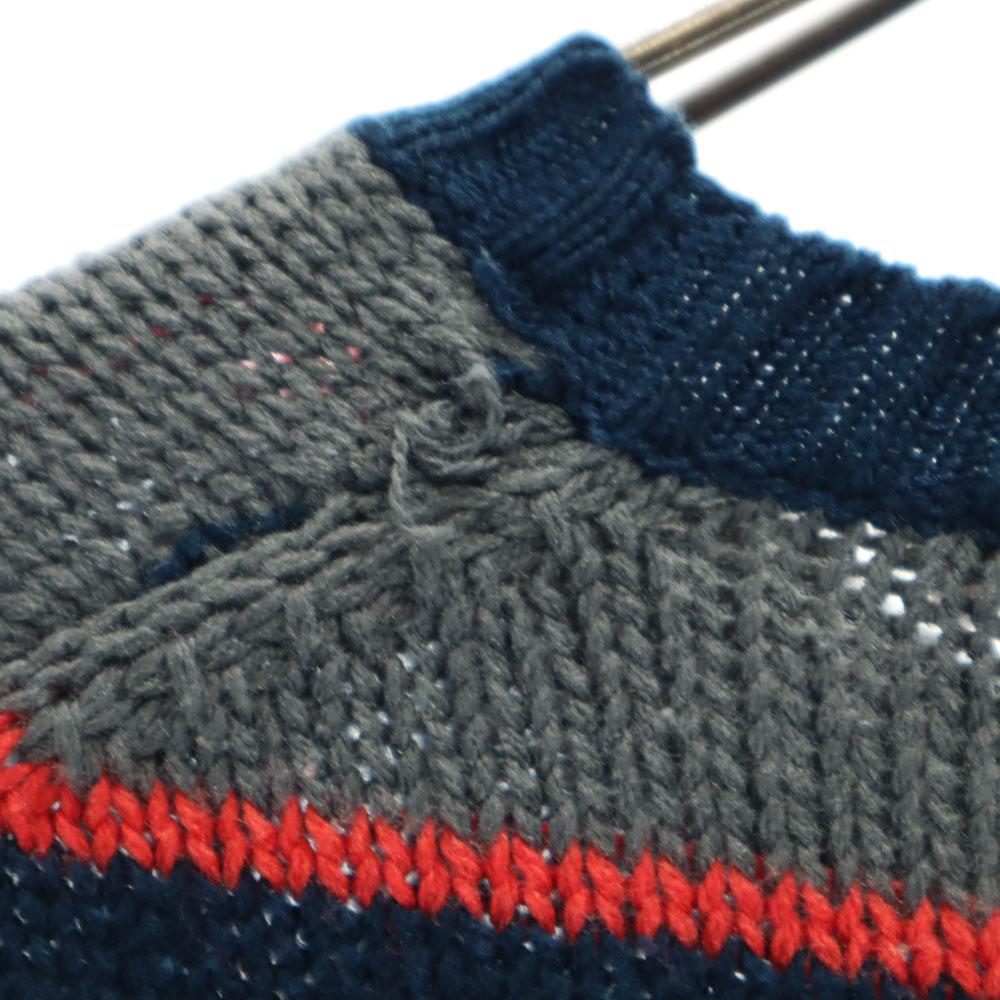 COUNTRY CRAFT 90s Acrylic Old Border Pattern Long Sleeve Sweater M Knit Men's Used