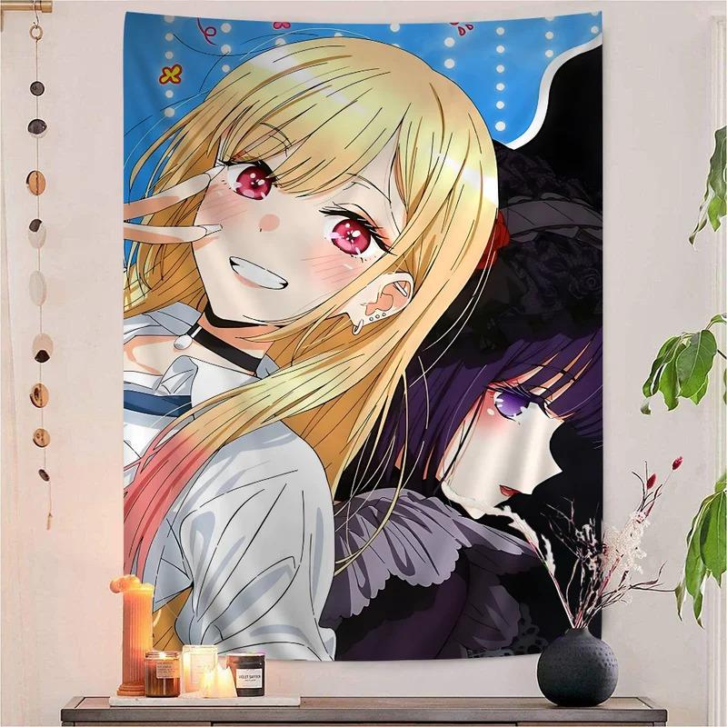 VIKAMA Anime Character Tapestry Marin Kitagawa Art Wall Blanket for Bedroom Accent Dorm Room Decor and Anime Fan Setup
