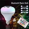 LED Light Bulb Bluetooth Speaker with 24-Color Remote Control, Plug & Play Night Light ZN-22