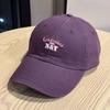 New style pure cotton washed soft-top baseball cap for women, spring and summer street fashion letter print, face-slimming curved brim cap for men