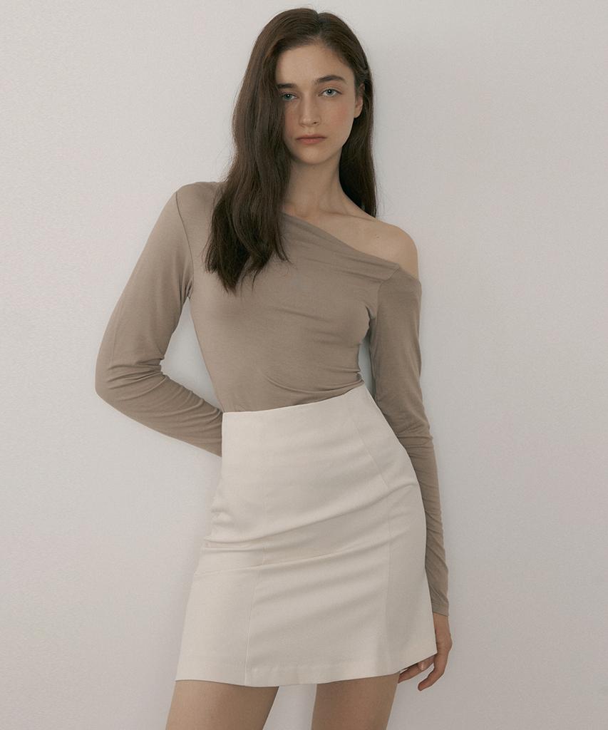 Riorg Mor Bell Flare Mini Skirt Cream