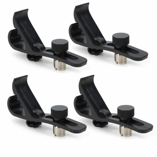 4 Pieces Drum Microphone Clips, Shockproof Fixed Clamp Holder for Musical Instruments, Workholding Device, Drum Mic Clamp, Tom Clip Clamp, Snare Clip