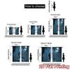 2pcs, 2D FLAT PRINTING Curtains (Without Rod) Moonlit Specter Chic Contemporary Curtains Versatile 100% Polyester Curtains