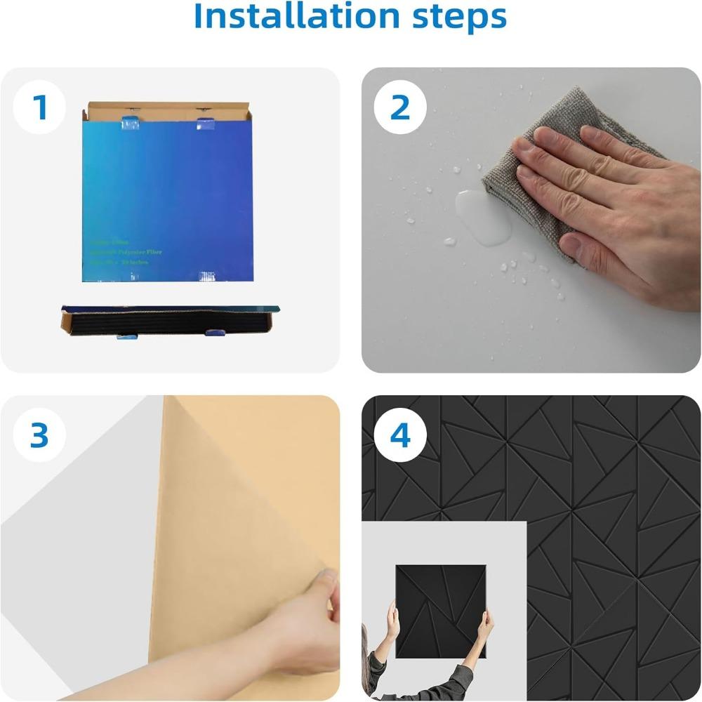1pcs Self-Adhesive Acoustic Felt Panels Soundproof Square Wall Stickers Absorb Noise Eliminate Echoes Foam Panels