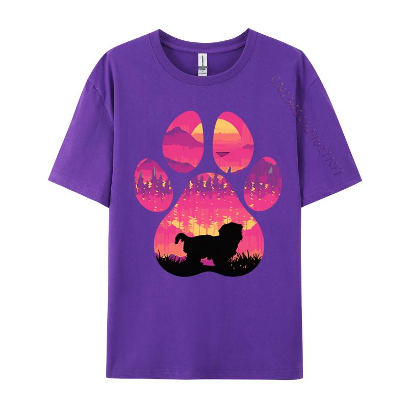 Maltese ShihTzu Paw Mom Dad Dog Lover Tshirt Cotton Men Tees Print T Shirt Street New Arrival Teeshirt