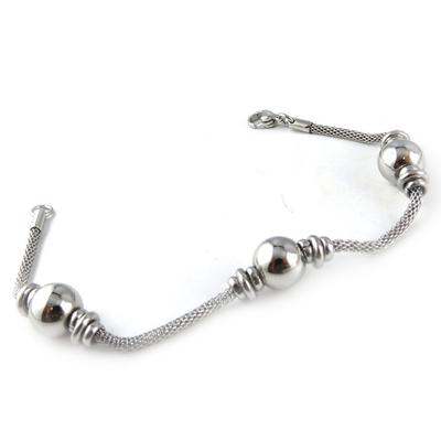 [K9370] – Silbernes „Choreography“-Stahlarmband – 19 cm 9 mm
