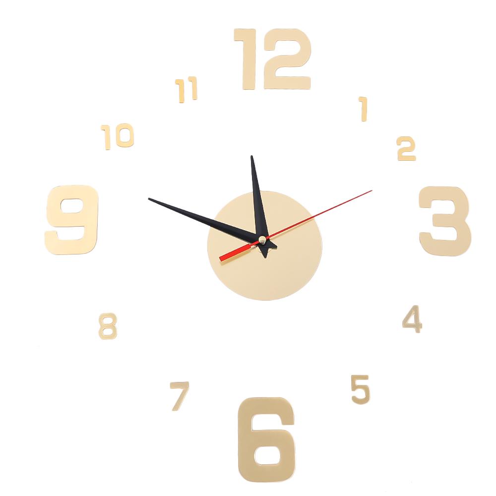 3D Digital Wall Clock Frameless Wall Clocks Wall Stickers For Home Living Room Decor Quartz Needle Self Adhesive Hanging Watch