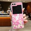 For Samsung Galaxy Z Flip 6 5 4 3 Case Luxury Oil Painting Flower Butterfly Hard Clear Folding Cover For Samsung Z Flip6 Flip5