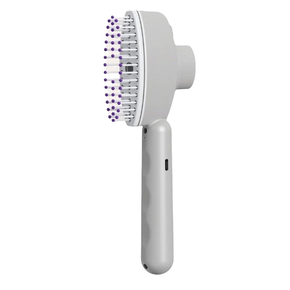 3.7V 500 mAh Lithium Battery Spray Hair Comb Rechargeable Hair Care Brush Scalp Massager  Travel серый