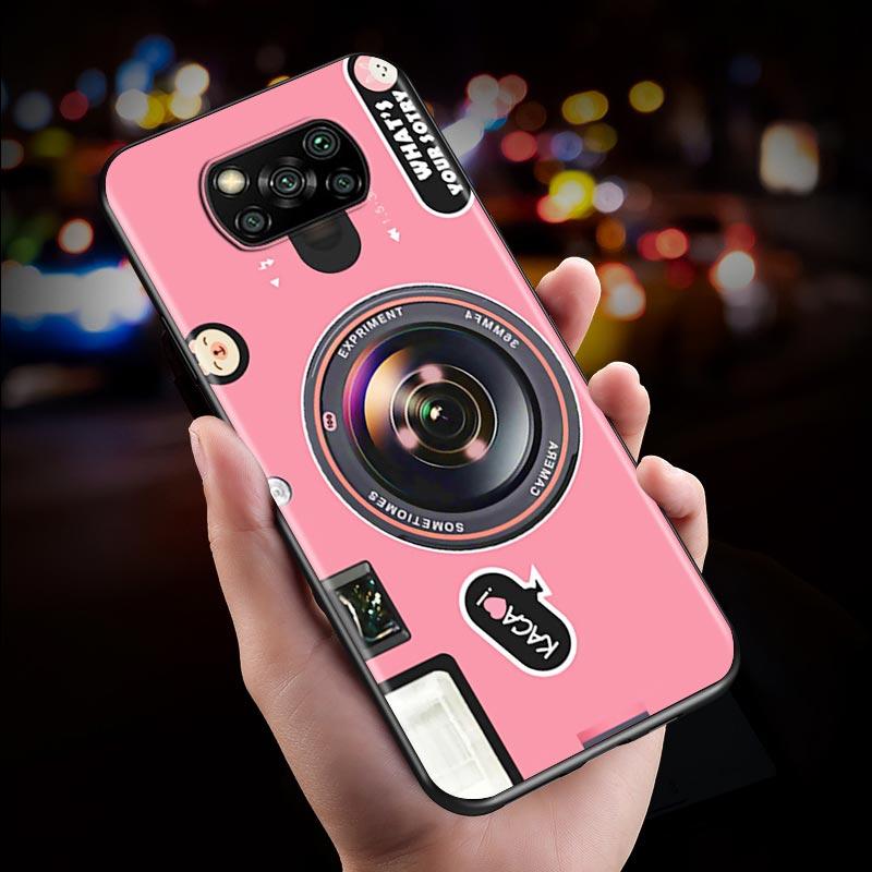 

Забавная ретро-лента с камерой для Xiaomi Poco X3 NFC F3 GT M3 M2 X2 F2 Pro C3 F1 Civi Mi Play Mix 3 A2 A1 6X 5X черный чехол для телефона Xiaomi Civi