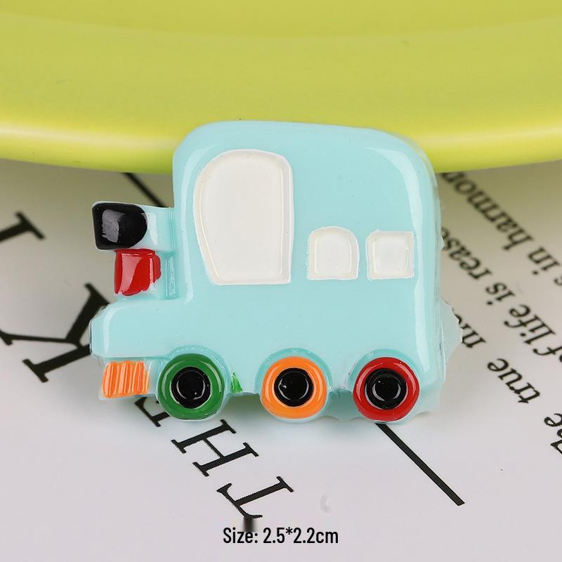 Simulation Cars 3 Cream Glue Phone Case Resin DIY Storage & Stationery Box with Refrigerator Stickers.