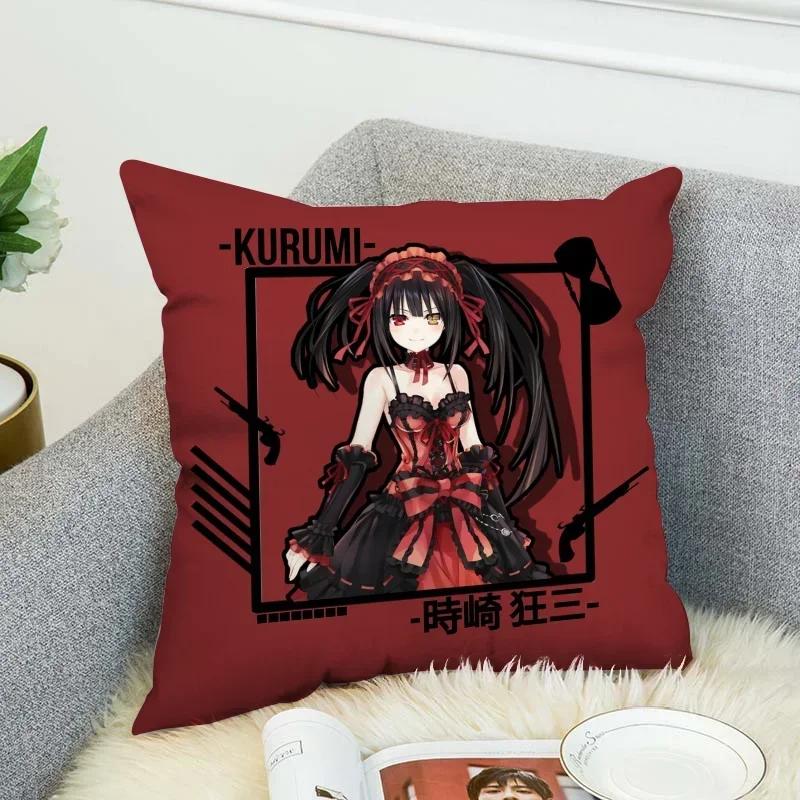 T-Tokisaki Kurumi Decorative Cushions for Sofa Cushion Cover 45*45 Pilow Cases Pillowcase 40x40 Car Decoration Pillowcases
