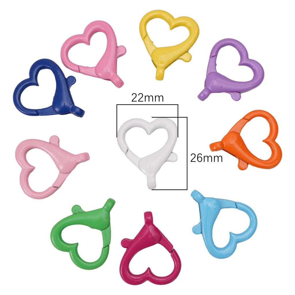 5-100pcs Alloy Spray Painted Keychain Key Chain Snap Hook Key Ring For DIY Jewelry Keys Wallets Decorations