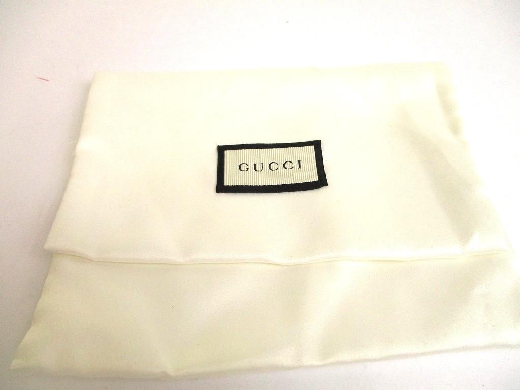 Authentic GUCCI Double G Black Leather Web Stripe Ophidia Bifold Wallet # A851  Refurbished