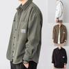 Baumwolle Neues Werkzeughemd Herren Frühling und Herbst Normales Mantelhemd Lockere Langarm Herbst und Winter Strickjacke