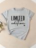 Unisexs Womens Fashion T Shirts Casual Limited Edition Graphic Tee Fashionable Letter Urban Style Print Round Neck Yk TShirt