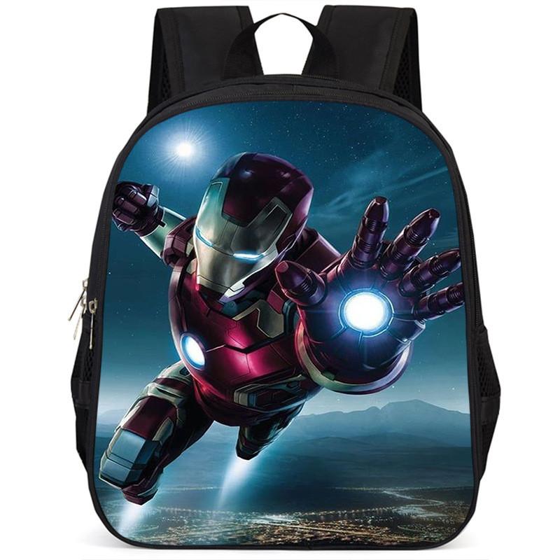 Stylowy plecak dla dzieci Iron Man 15 cali, duża pojemność, lekki, wykonany z tkaniny Oxford