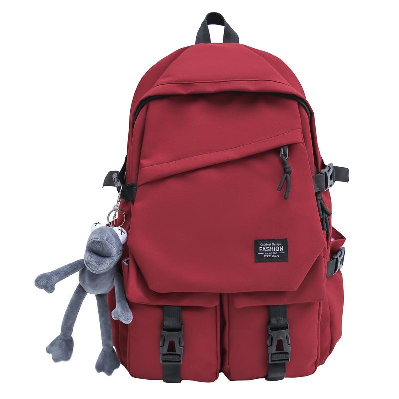 Damen Rucksack im Campus-Stil, einfarbig, für Männer, große Kapazität, Schultasche für Schüler