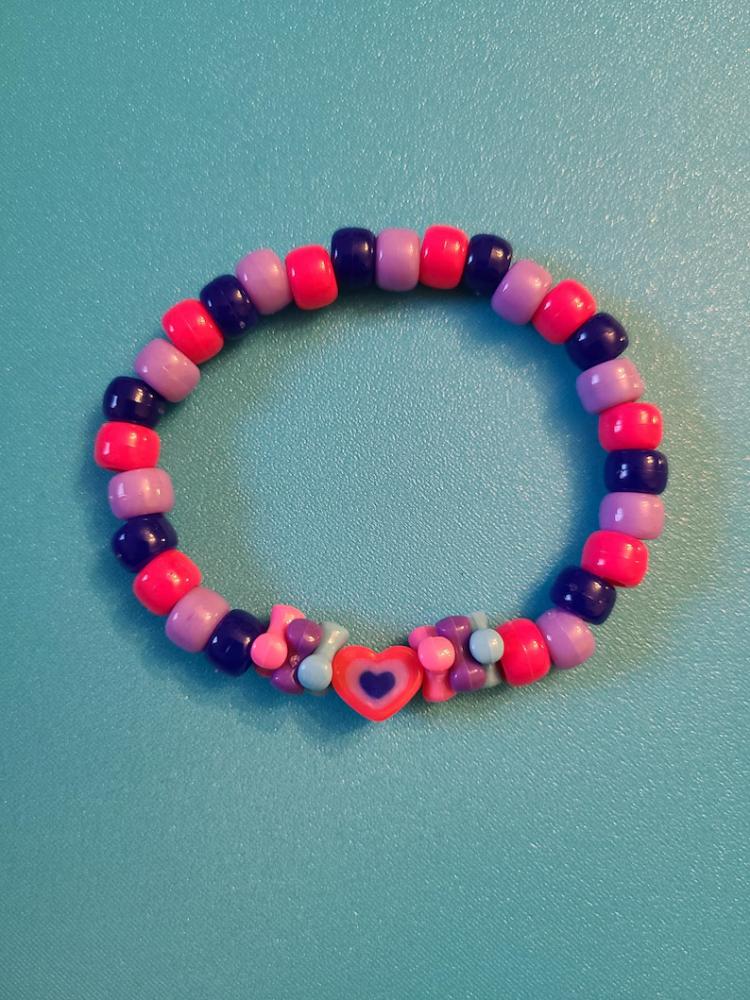 Радужный браслет Kandi Pride Ручной работы из бусин Эластичный браслет для фестиваля и вечеринки