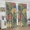 Boho Vintage Floral Bohemia Curtains Plant Flowers William Morris Style Window Drapes Living Room Bedroom Curtain Blackout Polyester Ideal For Area