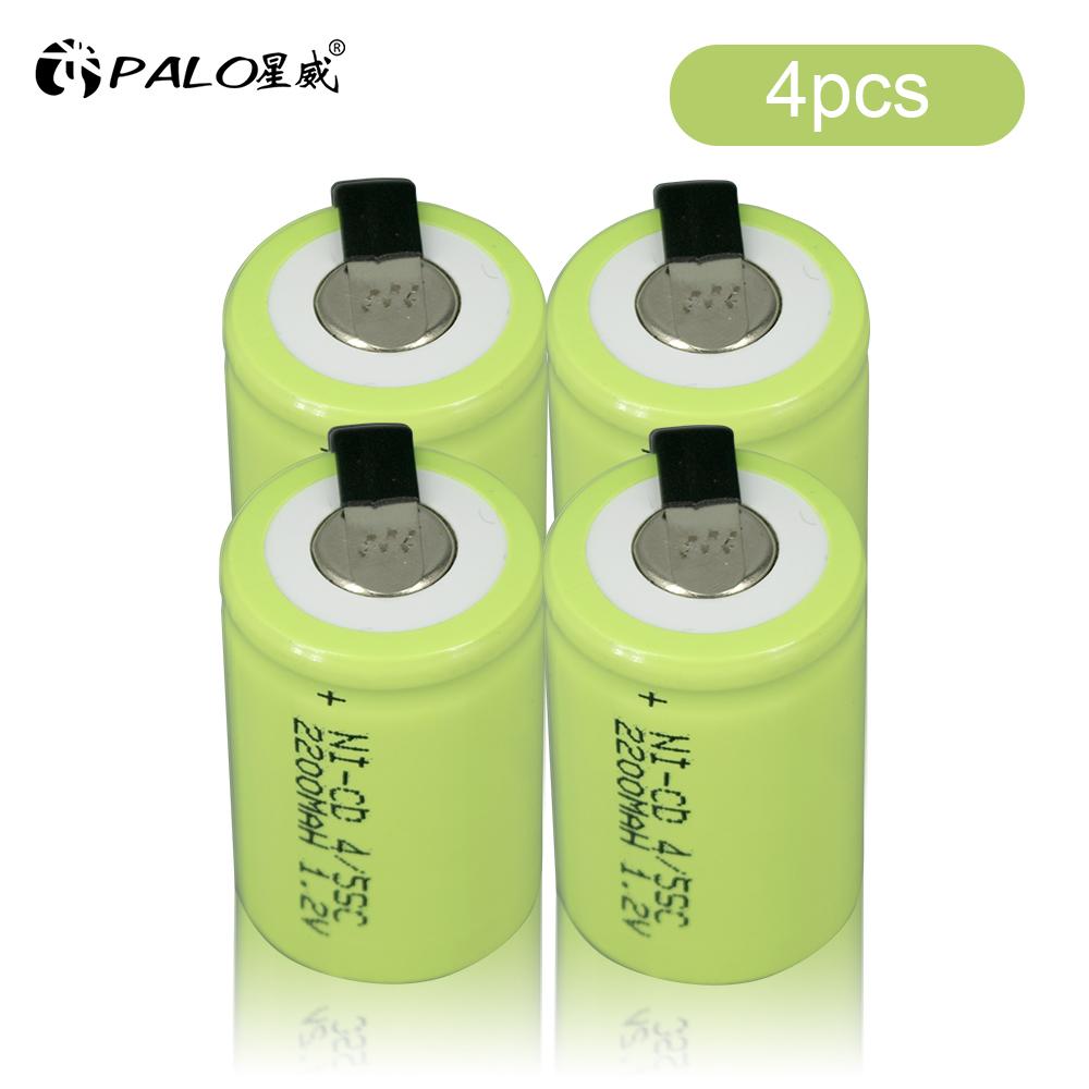 

PALO 4/5 SC NI-CD аккумулятор 1,2 В 2200 мАч Sub C перезаряжаемая батарея для DIY отвертки электрическая дрель фонарик SUBC батареи