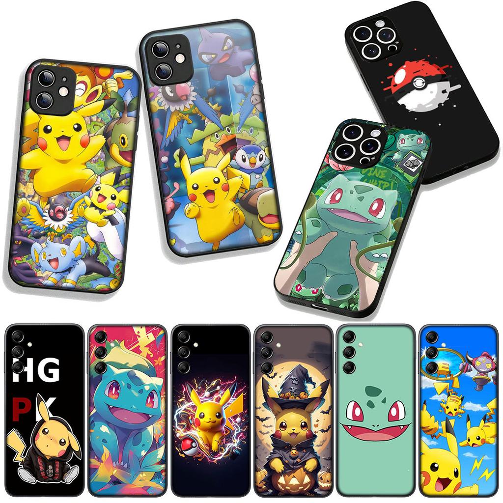 Bulbasaur P-Pokemons P-Pikachus Squirtle for Motorola Moto G54 G05 G24 G75 G85 G15 G57 G86 Power Edge 50 30 Fusion neo Pro Case