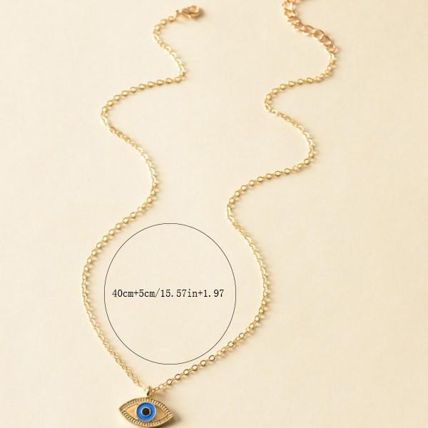 Colar Olho do Diabo: Pingente Olho Turco Azul com Personalidade Única