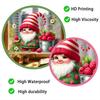 Spring Gnome Window Clings Floral Berries Gnome Glass Stickers Double-Sided Reusable Static Decals