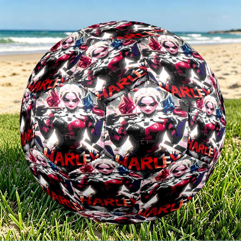 Superhero Print Size 5 Soccer Ball, PU Wear Resistant Football for Match Training and Daily Practice, Birthday Gift for Soccer Fans