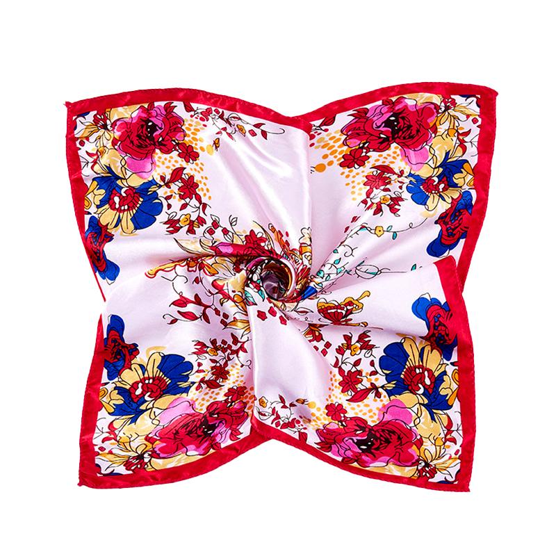 1Pc Square Flight Attendants 50x50CM Elegant Women's Scarfs Fashionable Hijab Bandana Polyester