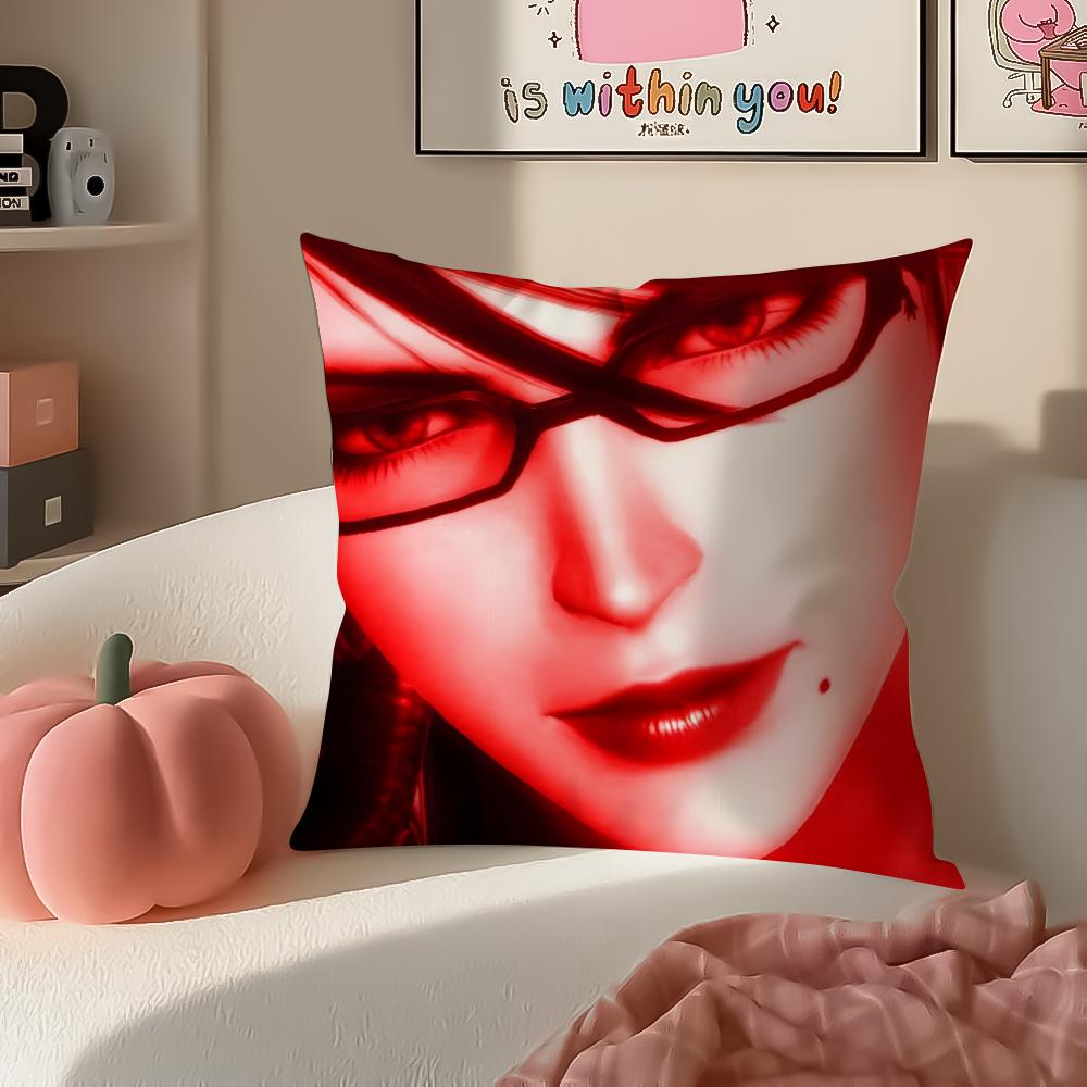 Game stylish Game BBayonetta 3 Cushion Cover Pillowcase Short Plush Invisible zipper Room Sofa Cushion Cover