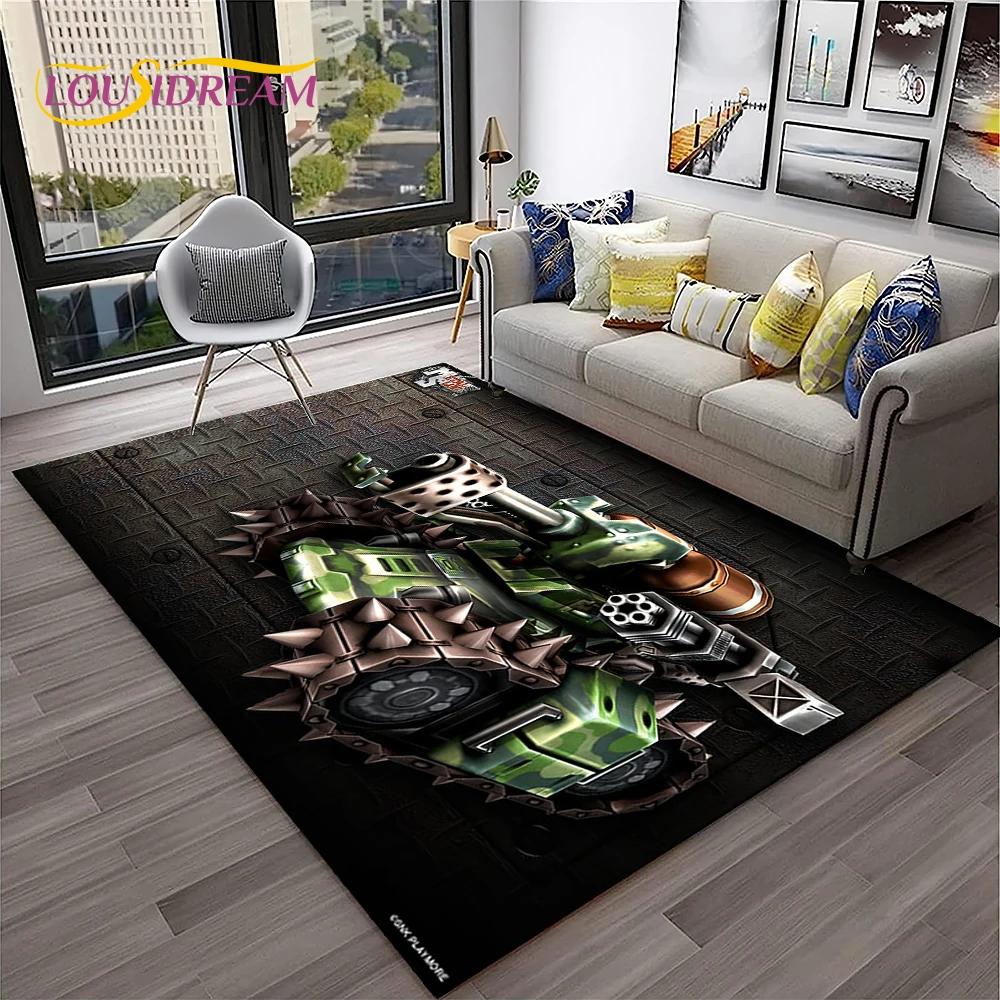 Cartoon Metal Slug Gamer Retro Game Carpet Rug for Home Living Room Bedroom Sofa Doormat Decor,kids Area Rug Non-slip Floor Mat