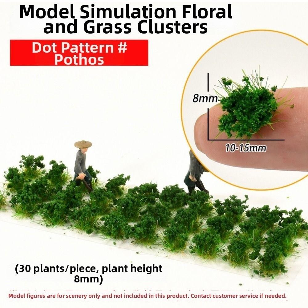 30pcs/set Plastic Simulated Flower Clusters 10~15mm*8mm Landscape Wargame Grass Tufts