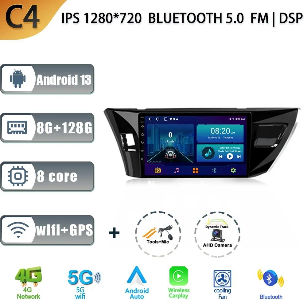 For Toyota Corolla Ralink 2014-2016 A Car Radio Multimedia Android 13 Navigation GPS Wireless Carplay 2 Din Touch Screen Stereo