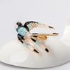 Women Alloy Colourful Swallow Brooch Cute Cartoon Corsage T-shirt Sweater Ornament Festival Birthday Gift